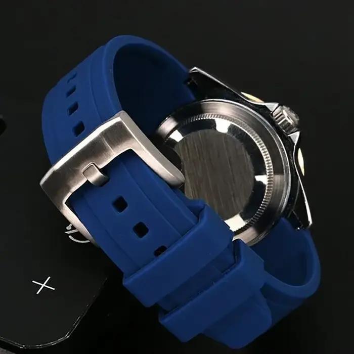 Bracelet de montre à extrémité incurvée pour Bracelet en Silicone MoonSwatch pour citoyen 20mm 22mm Bracelet de Sport en caoutchouc Arc pour sangles incurvées Rolex