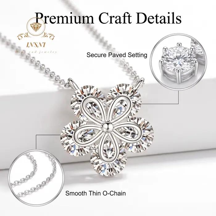 Collier Fleur de Cerisier en Argent S925, Pendentif Fleur, Chaîne de Clavicule Luxe Léger Abordable, Chaîne de Cou pour Femme, Cadeau pour Femme