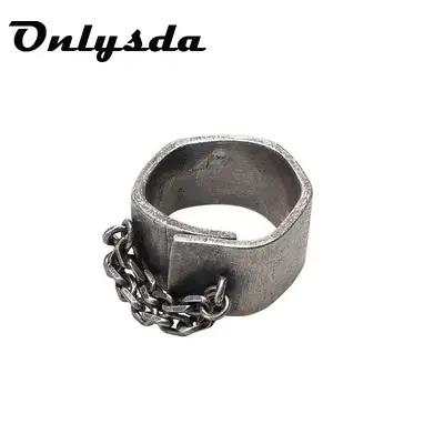 Nouveaux bijoux 2020 anneaux en acier inoxydable chaîne de fiançailles concepteur Retrp anneau Punk mâle Vintage Anel cadeaux pour petit ami OSR513