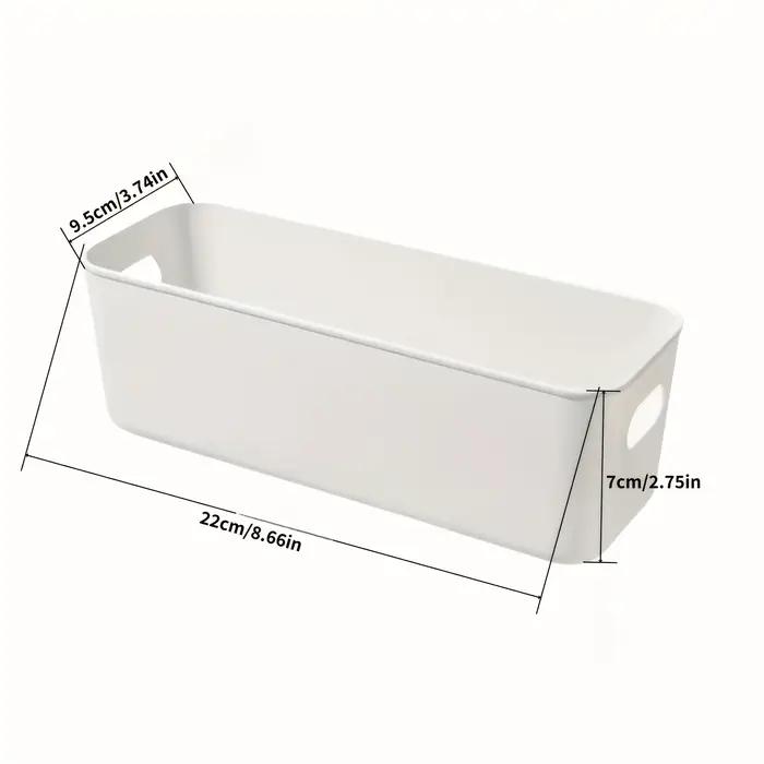 6 boîtes de rangement en plastique empilables - Boîtes de rangement multifonctionnelles pour la cuisine, le salon, le bureau, etc.