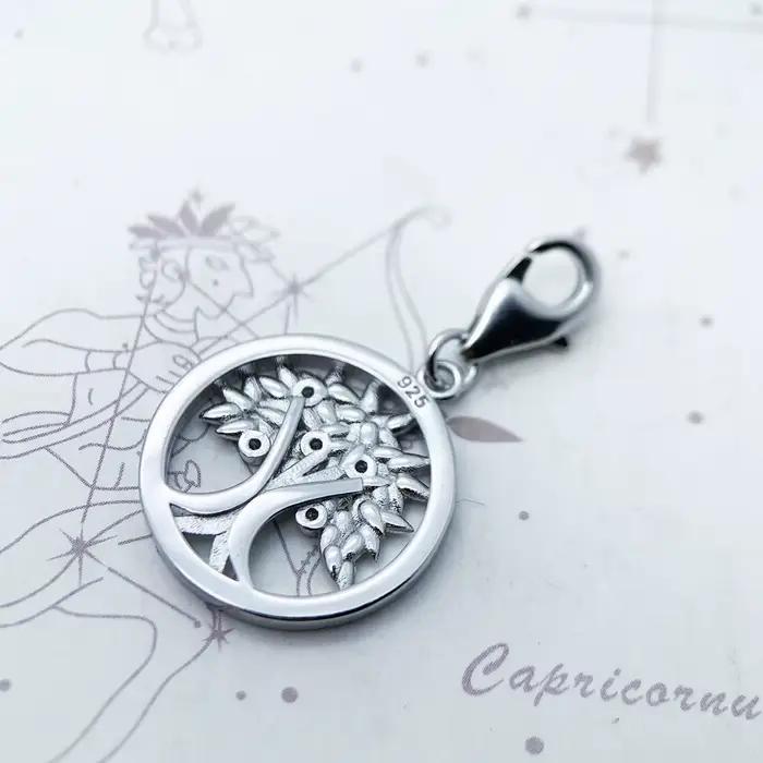 Pendentif rond arbre de vie en argent Sterling 925, breloque de printemps élégante pour femmes et filles, bijoux cadeaux, livraison directe