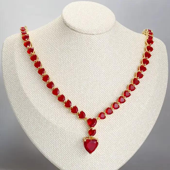 ZHUKOU-Collier plaqué or 18 carats avec pierres précieuses incrustées pour femme, bracelet de luxe, accessoires de dîner à la mode, bijoux pour dames, VL564, VL565