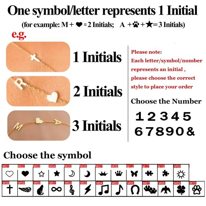 Lemegeton Bracelet Initial personnalisé avec symbole A-Z lettres Bracelets bijoux en acier inoxydable pour maman filles cadeaux personnalisés