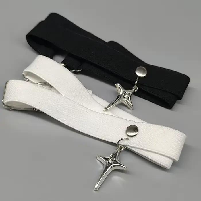 Gothique Punk élastique cuisse jarretière étoile pendentif jambe harnais sangles Bandages jambe enveloppes Sexy jarretière jeu de rôle jambe anneau