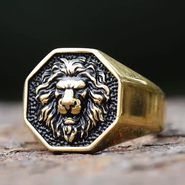 Anneaux de tête 3D en acier inoxydable pour hommes et femmes, bijoux animaux vintage, punk, chimdominateur, cadeau de discussion détaillé, livraison gratuite, 2023