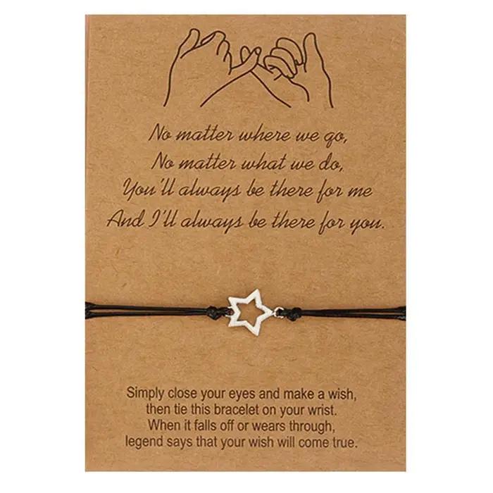 Bracelets de carte de navire de chia, longue distance, bracelet de promesse de mariage, cadeau d'anniversaire de fête pour les meilleurs amis, 16%, ensemble de 3 pièces