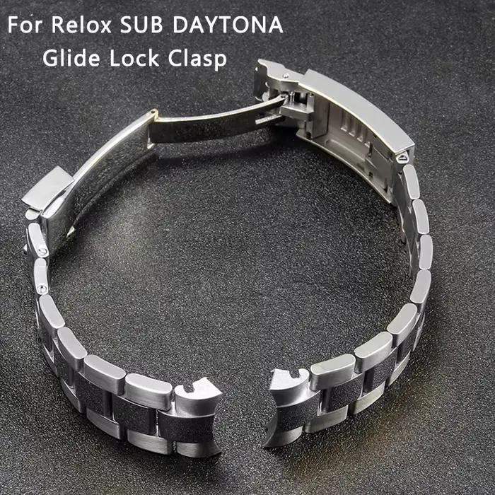 Bracelet Oyster/Jubilee en acier massif argenté, largeur 20MM, boucle Ad Justment pour boîtier de montre Datejust SUB GMT NH35 36/40mm