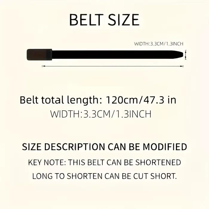 Ceinture pour hommes en cuir synthétique avec boucle en alliage automatique, durable et adaptée aux occasions décontractées et semi-formelles.