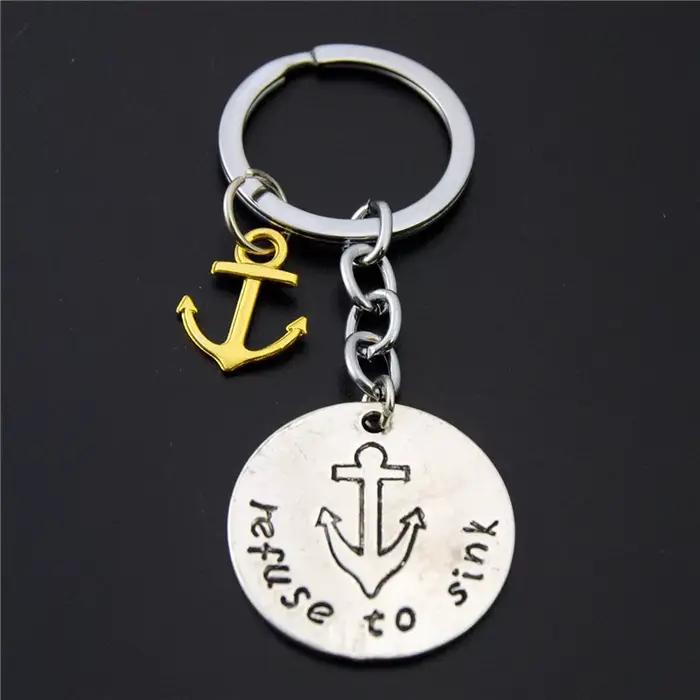 Porte-clés de pêche en hameçon, 1 pièce, poisson de plage, ancre, phare, breloques, bijoux d'été, cadeau
