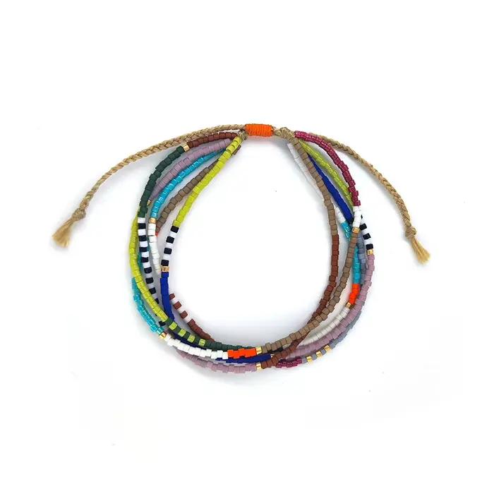 KKBEAD Bracelet de perles Miyuki fait à la main pour femmes empilable multicouche Boho réglable bijoux cadeau pour ses Pulseras Mujer