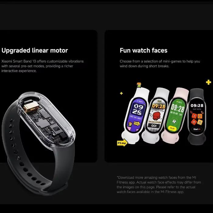 Xiaomi Mi Smart Band 10 Version mondiale 1.72 "AMOLED surveillance de la santé 21 jours batterie 5ATM étanche Smartwatch Bracelet de sport