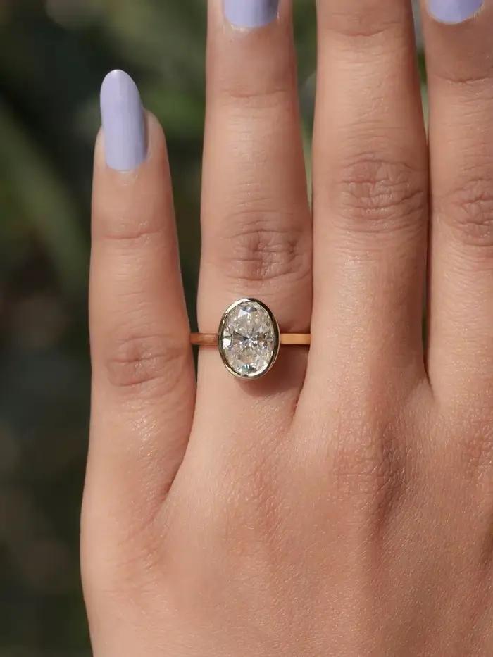 Bague ovale en argent Sterling 925 et Zircon pour femmes, anneau ovale Simple et délicat à la mode, fiançailles, mariage, luxe, bijoux fins de haute qualité