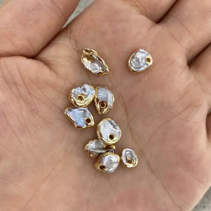 Perles naturelles breloques pour la fabrication de bijoux bracelet à bricoler soi-même accessoires de collier pendentifs 2 pièces