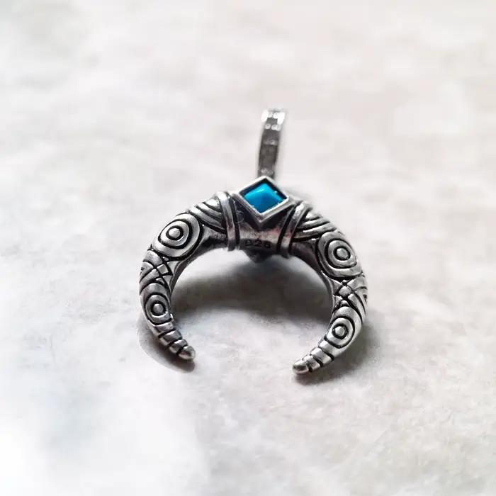 Breloque dent Vintage bleue, bon bijoux de Club de Style européen pour femmes et hommes, cadeau d'été en argent Sterling 925