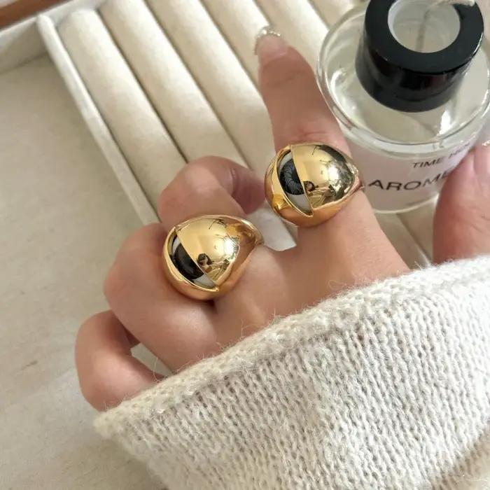 Nouvelle bague ronde à œil creux