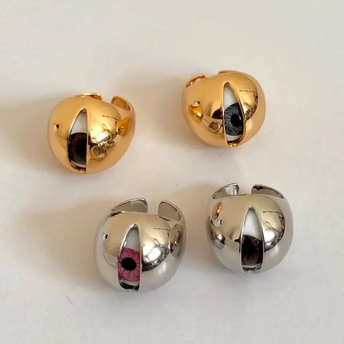 Nouvelle bague ronde à œil creux