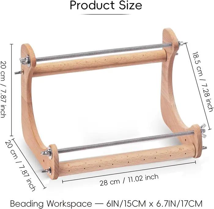 Kit de tissage de perles, fournitures de tissage en bois avec instructions détaillées, accessoires p