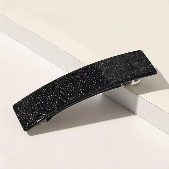 Barrettes à cheveux françaises en acétate acrylique, style rectangulaire incurvé, accessoires de coi