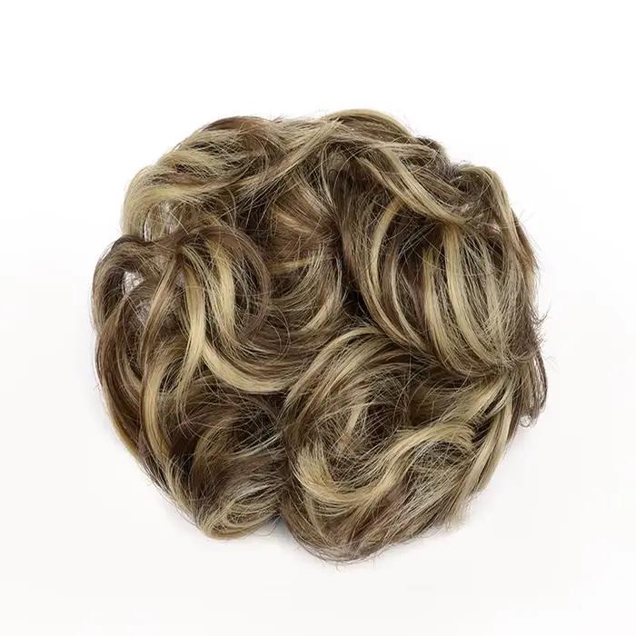 Chignon synthétique pour femme, chignon court bouclé, extensions de chignon désordonné, postiches en
