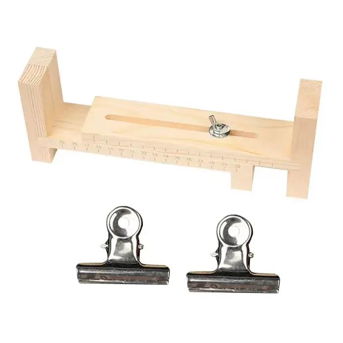 Kit de métier à tisser de bracelet en bois réglable – Modèle de perles DIY avec clips d'échelle et 2