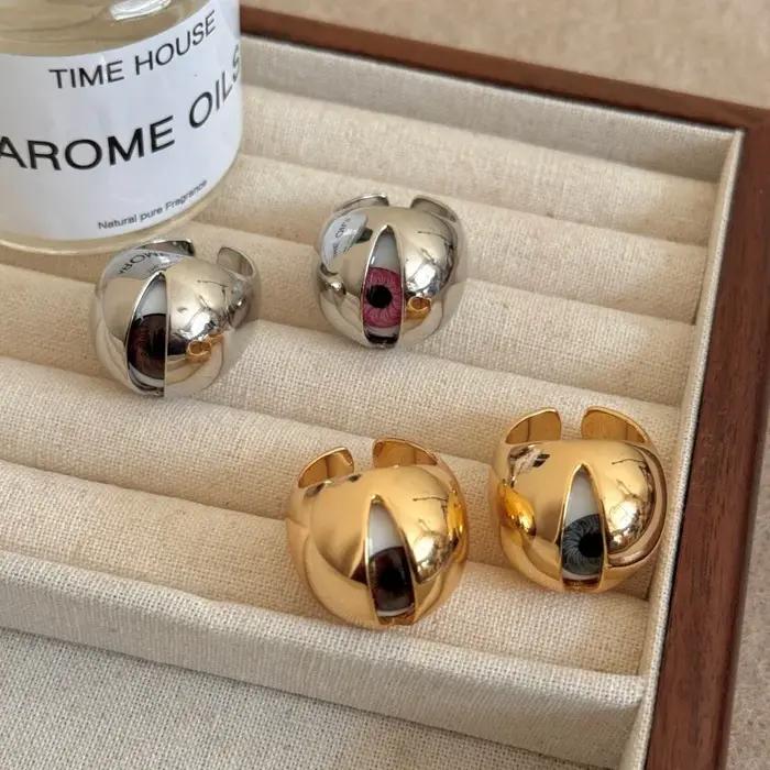 Nouvelle bague ronde à œil creux