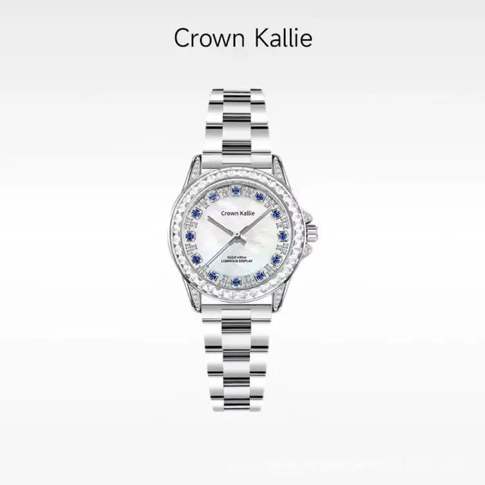 Crown Kallie [Ice Heart Goddess] Montre pour femme entièrement automatique en saphir de la série Yun