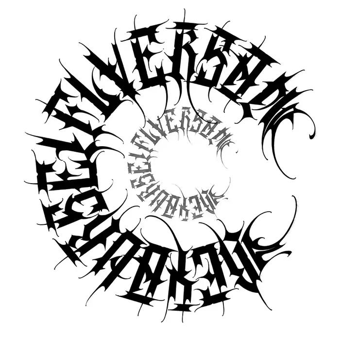 Autocollant de tatouage temporaire imperméable à l'eau avec inscription gothique, dure 1 à 2 semaine