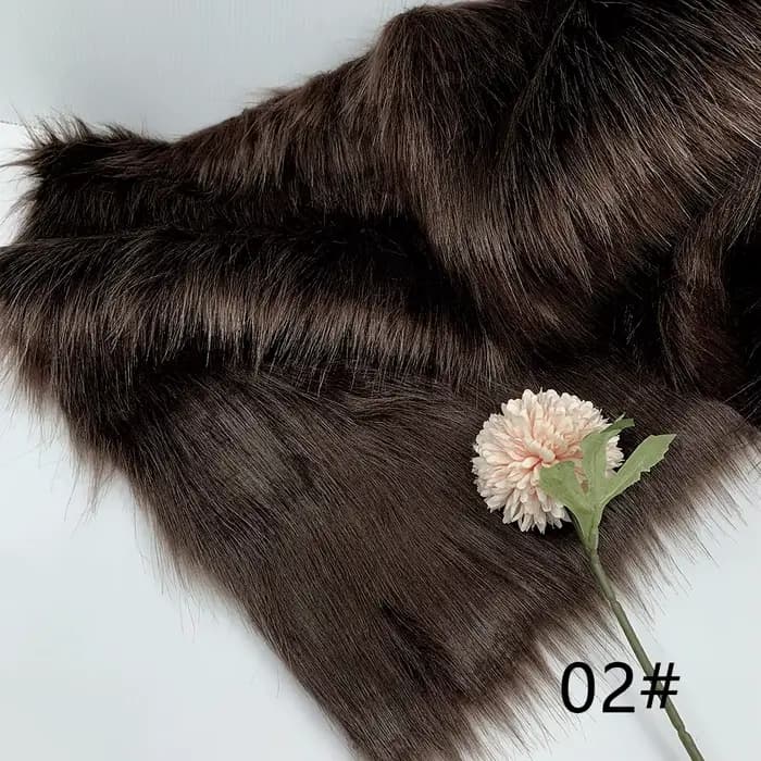 Fourrure douce de protection de l'environnement, tissu de cryptage épaissi, cheveux de renard, 100%
