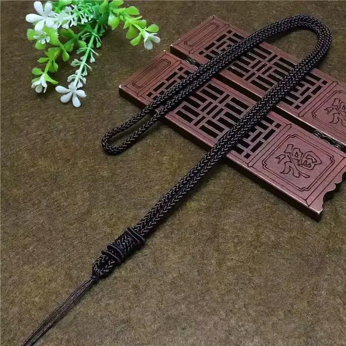 Noter – collier tressé en corde pour la fabrication de bijoux, couleur rouge marron, collier long fa