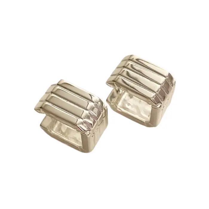 REETI 925 boucles d'oreilles en argent Sterling Styles carrés boucle d'oreille créative chaude Sexy