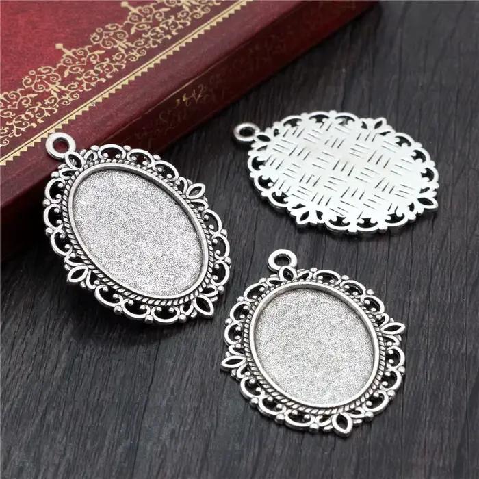 10pcs 18x25mm Intérieure Taille 8 Couleurs Vintage Style Camée Cabochon Réglage de Base Pendentif co