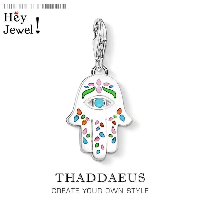 Charm main mexicaine de Fatima pour hommes et femmes, argent regardé 925, hamsa, bijoux fantaisie, n