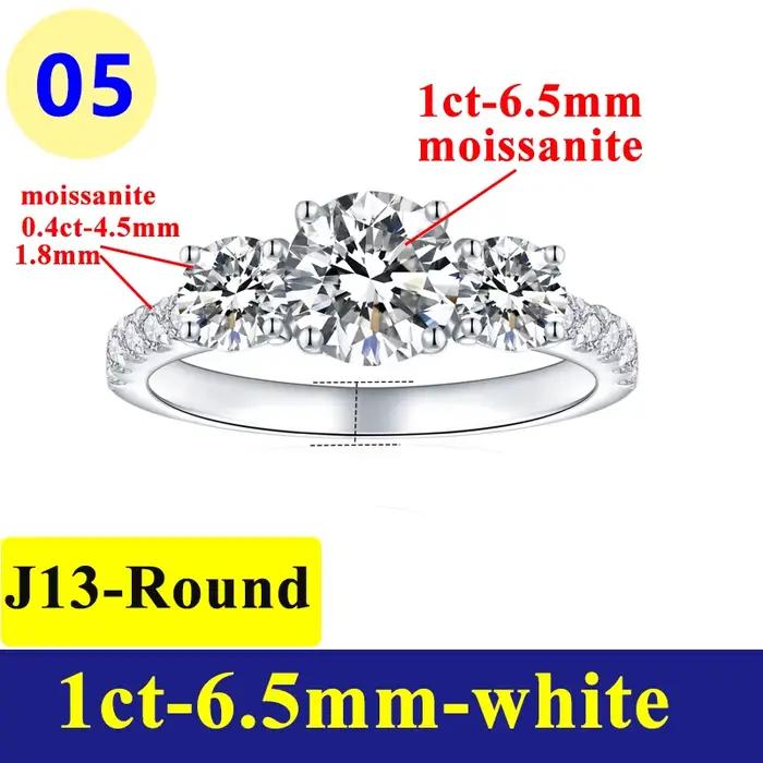 Bague pour femme en argent S925 plaqué or blanc 18 carats avec émeraude 2 carats et moissanite coule