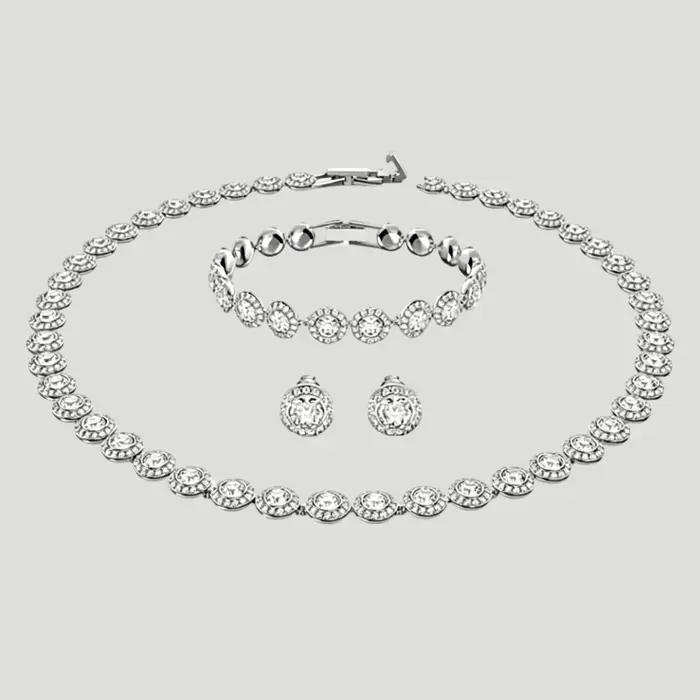 Ensemble de bijoux élégant 2026, nouveauté très demandée - Collier, bracelet et boucles d'oreilles,