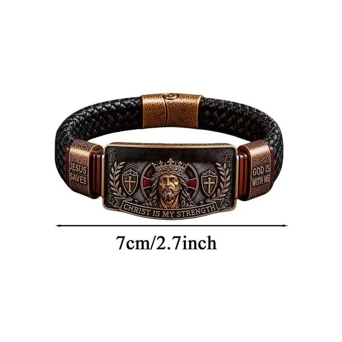Bracelet religieux chrétien ajustable, bracelet inspirant, cadeau pour anniversaire, Saint-Valentin,