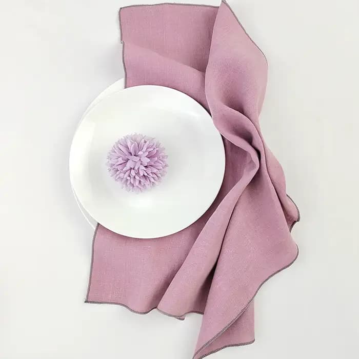 Lot de 10 grilles de serviette en lin 100% pur, écologique et durable, idéal pour les mariages, les