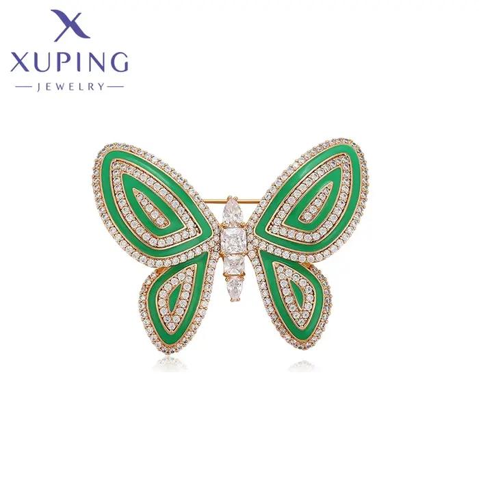 Nouvelle Arrivée Bijoux Xuping Broches en Cuivre Doré Motif Animal pour Femme Cadeau Anniversaire Fê