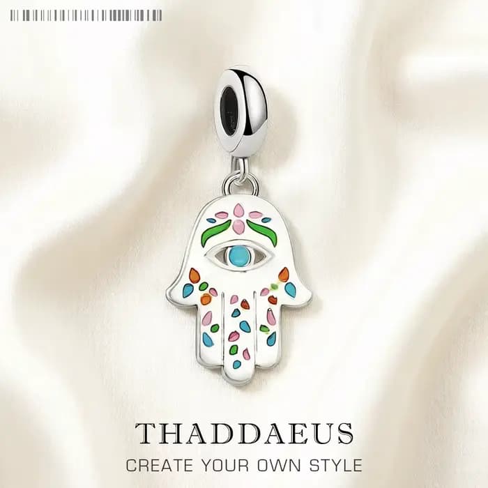 Charm main mexicaine de Fatima pour hommes et femmes, argent regardé 925, hamsa, bijoux fantaisie, nouveauté