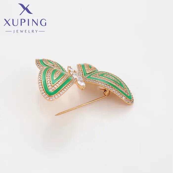 Nouvelle Arrivée Bijoux Xuping Broches en Cuivre Doré Motif Animal pour Femme Cadeau Anniversaire Fête X000852250