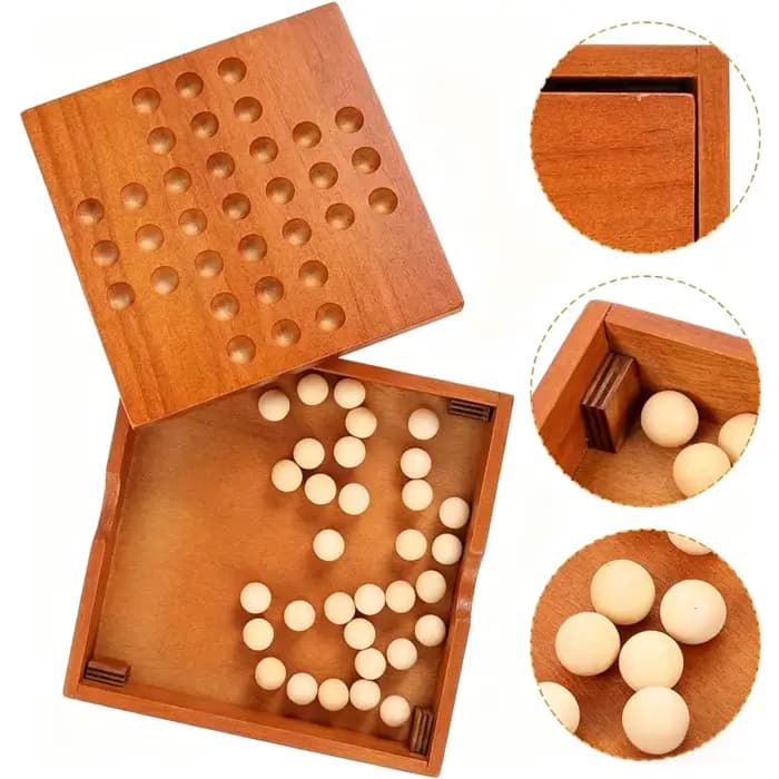 Jeu de société classique et noble de solitaire à pions pour un joueur