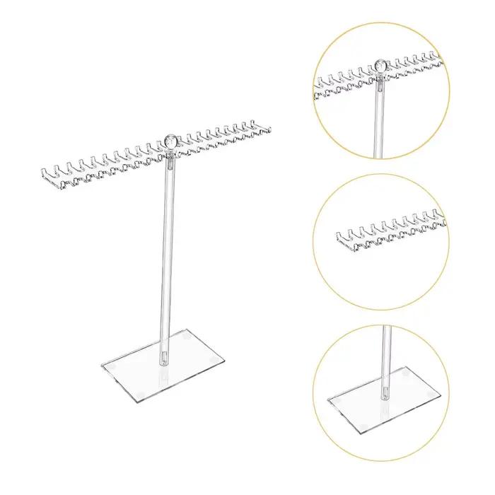 Organisateur de colliers présentoir à bijoux porte-bijoux transparent présentoir de colliers pour vitrine de table magasins vanité