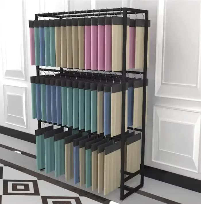 Présentoir 191 en tissu, porte-cartes suspendus, magasin de textile domestique