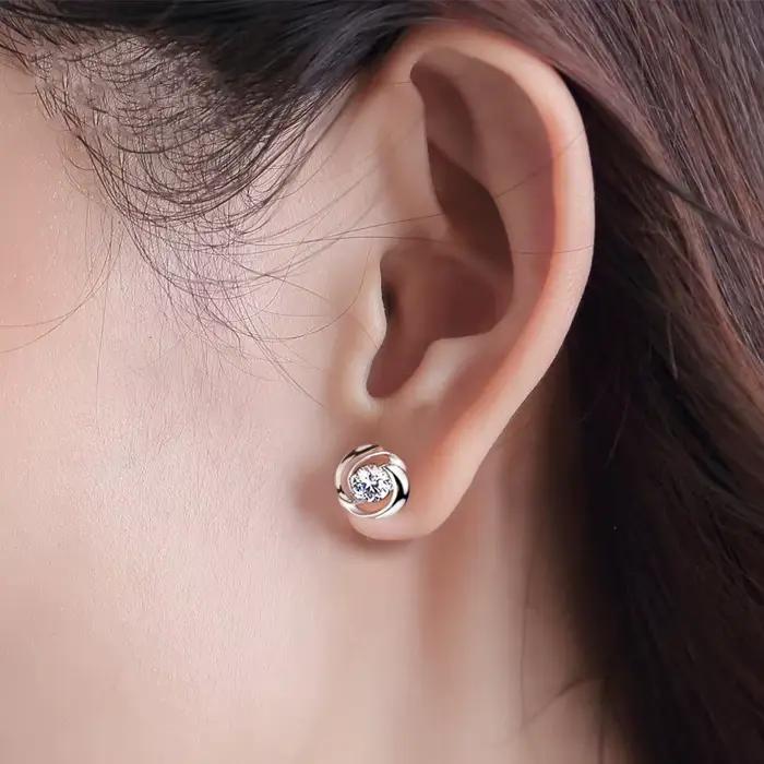 Bagues en argent sterling 925 avec zircon brillant, simples, pour femmes, bijoux de mariage et de fiançailles, cadeau tendance, haute qualité