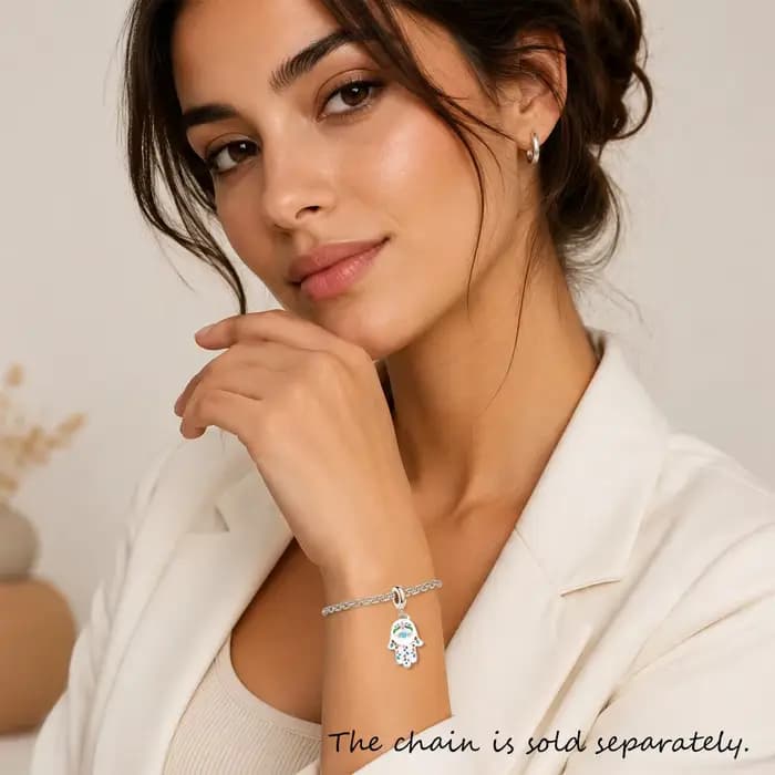 Charm main mexicaine de Fatima pour hommes et femmes, argent regardé 925, hamsa, bijoux fantaisie, nouveauté
