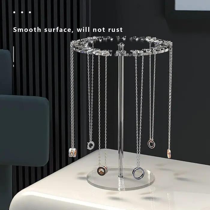 Organisateur de colliers présentoir à bijoux porte-bijoux transparent présentoir de colliers pour vitrine de table magasins vanité