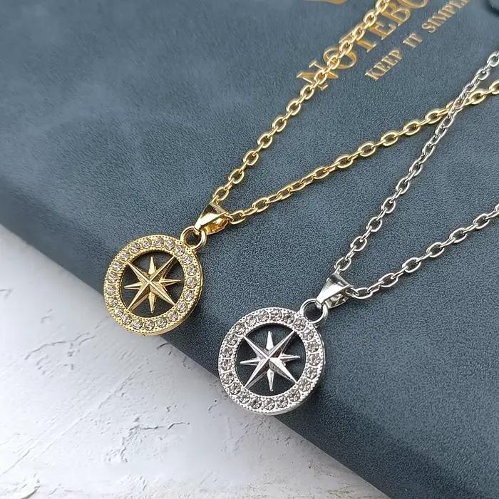 Colliers boussole KPOP CZ, collier boussole hip-hop imperméable pour hommes, pendentif SKZ STAY, cadeaux pour amis