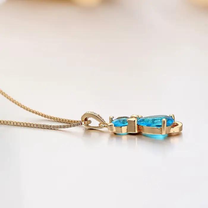 6 couleurs mignon chaton vert chat Gatos cristaux breloques colliers et pendentifs chaîne Collier femmes Grils bijoux couleur or Collier