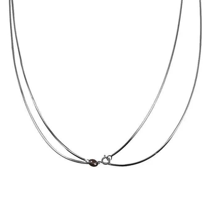 Collier en argent Sterling 925 pour femmes, breloque Simple, chaîne de pull, manteau d'automne et d'hiver, ras du cou, cadeau, bijoux exquis, nouvelle collection