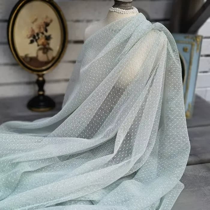 Tissu en filet de tulle à petits points ronds, jupe moelleuse, robe pour enfants, robe en maille bricolage, accessoires de conception, tissu de fond photo
