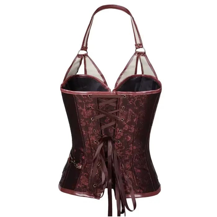 Costume de Pirate Viking médiéval pour adultes, Corset de chevalier gothique pour femmes, Cosplay d'halloween, Steampunk, gilet licou en cuir, cuirass en métal